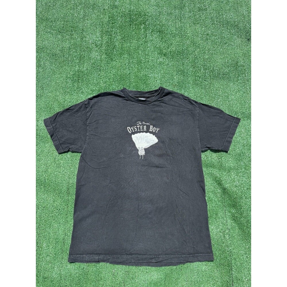 Rare Tim Burton Oyster Boy Shirt Vintage Y2K Grunge Black Size Large